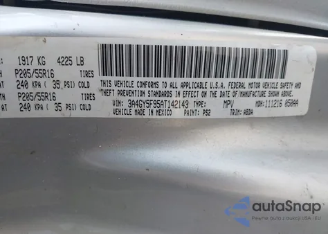 2010 Chrysler Pt Cruiser Classic из США, поврежденный, VIN 3A4GY5F95AT142143